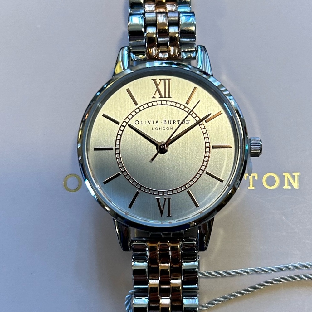 Olivia Burton Silver Two-Tone Bracelet Watch